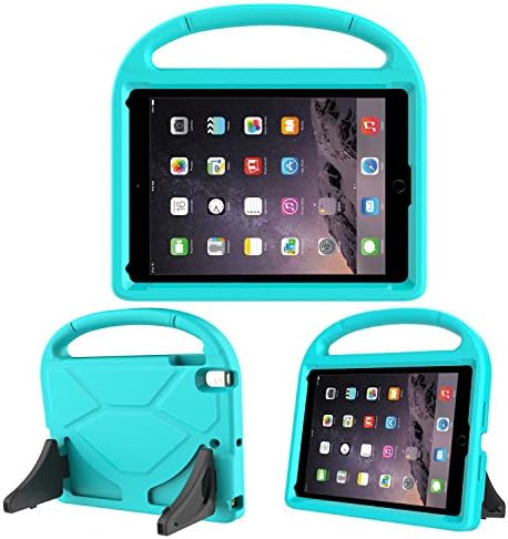 BFTOP Kids Case for New iPad 9.7 2018/2017 (iPad 6th/ iPad 5th Latest Generation), Lightweight Shockproof Handle Stand Cover Case for iPad 9.7 inch 2018/2017, iPad Air, iPad Air 2 - Turquoise
