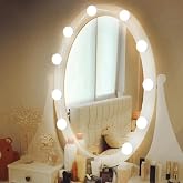 Coverzone Set of 10 Makeup Mirror Light Bathroom Bedroom Light Hoolywood Style Led Makeup Lamp 3 Different Color Modes Makeup