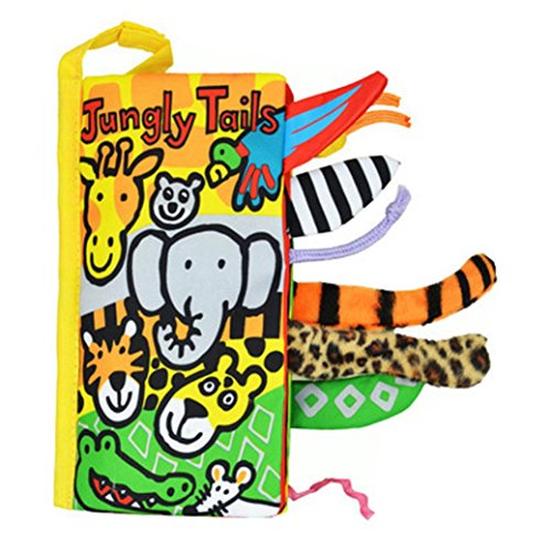 Kolylong® Infant Kid Baby Animal Tails Cloth book Baby Toy Cloth Development Books Learning Education Books