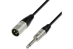 ADAM HALL CABLES Adam Hall 4 Star Series 1.5m Rean XLR Male to 6.3mm Jack Mono Microphone Cable