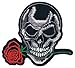 Produktbild Aufnäher / Iron on Patch " Skull & Rose " 9 x 10 cm