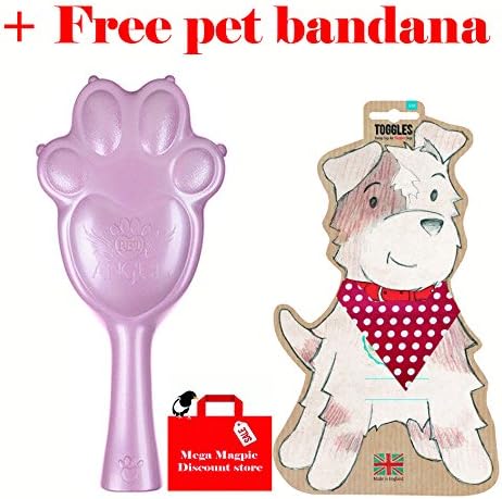 Pet Angel (L) Antibacterial Detangling Grooming pet brush Dog Cat Horse tails