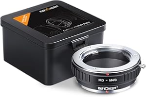 K&F Concept Adaptador para Montar Lentes Rokkor Minolta MD MC SR Mount a cuerpos de cámara Micro Cuatro Tercios (M4/3)