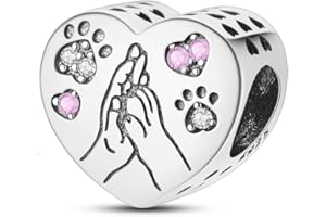 Symretie Colgante de plata 925 para pulseras o collares, compatible con diseños Pandora y europeos. Adecuado para mujeres y niñas.X4