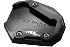 GENERICO RAIMTO Per TRK702X TRK702 2022 TRK 702X TRK 702 2023 2024 Motorcycle Kickstand Piede Lato Stand Estensione Pad Piatto di Supporto (nero)