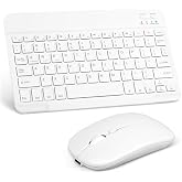 Mk-4 Kablosuz Ergonomik Apple-Android-Windows Manyetik Tablet Kılıf Uyumlu Klavye Mouse Kiti(T&uuml;rk&ccedil;e Q Klavye) (BEYAZ)