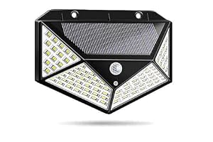 UZQIC LED Bright Outdoor Solar Lights with Motion Sensor Solar Powered Wireless Waterproof Night Spotlight for Outdoor/Garden