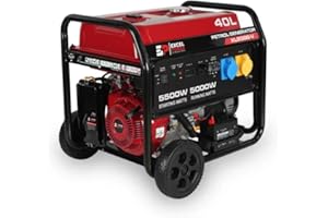 EXCEL POWER GENERATORS Excel Power Electric Start Open Frame 5kw Petrol Generator Outdoor Power Tools Site Work Camping, Home Back up With 2 Year Warranty