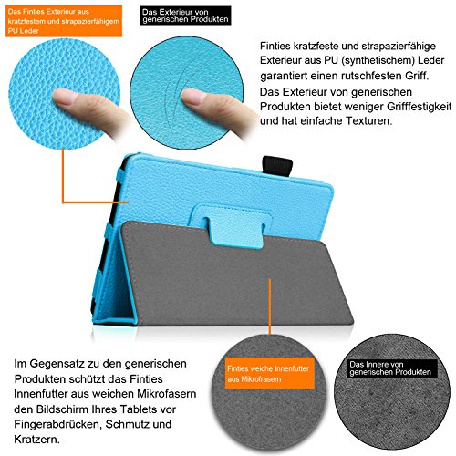 Fintie Odys Winpad 12 Hülle Case – Slim Fit Folio Premium Kunstleder Tastatur Ständer Schutzhülle Cover Tasche für Odys Winpad 12 / Odys Evolution 12 – 2in1 11,6 Zoll (29,5 cm) Convertible Tablet-PC, Blau - 4