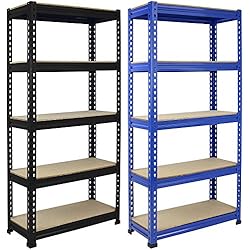 Hardcastle Etagère de 1.5m en Métal a 5 Niveaux - Choix de Couleur