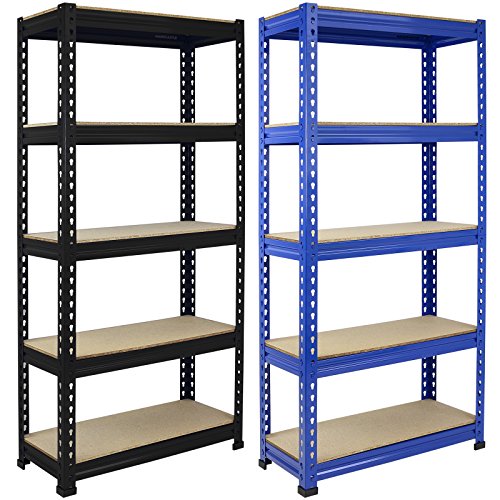 Hardcastle Etagère de 1.5m en Métal a 5 Niveaux - Choix de Couleur