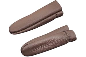 Artibetter 2pcs Needle Felting Leather Finger Protector Knitting Thumb Index Finger Thimble Finger Guards for Wool Felting,Random Color