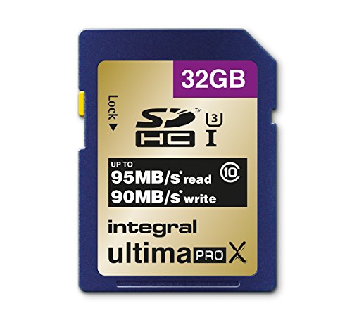 Integral SDHC 32GB Class 10 UltimaPro X UHS-1 class 3 Speicherkarte bis zu 95/90 MB/s read/write
