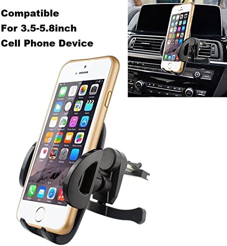Car Mount, Kainnt Universal Car Air Vent Mount Holder Cradle-Compatible with All Smartphones,including Apple iPhone 7 7Plus, 6 6Plus, 6s 6splus, 5S 5C 5 4S 4, Samsung Galaxy S3, S4, S5,S6-Note 2,3,4,5,HTC One, Nexus 5 and all 3.5-5.8inch Device