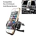 Produktbild Car Mount, Kainnt ® Universal-KFZ Halterung Halter / Cradle - Kompatibel mit allen Smartphones, einschließlich Apple iPhone 7/7Plus/6/6Plus//6s/6splus/5S/5C/5/4S/4- Samsung Galaxy S3, S4, S5,S6-Note 2,3,4,5 - LG, G -Motorola Moto X Droid HTC One, Nexus 5 und alle 3.5-5.8inch gerät (Lüftungshalterung)
