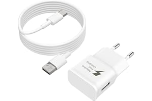 HECHOBO Cargador USB de 15W, Cargador rápido Cable USB C de 2m para Samsung Galaxy M13, A13 5g, A14 5G, A53, A52, A51, Galaxy S22 S21 S21FE S21+S20 S20 Ultra, S10, S8, S9, Note20, Note10, Note9, Note8