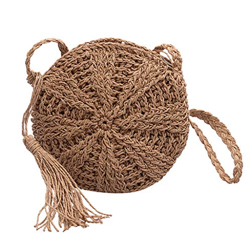 Preisvergleich Produktbild Damen UmhängetaschenRifuli Tasche Geflochtene Umhängetasche Umhängetasche mit Quaste Einfarbige Umhängetasche Handtaschen Umhängetaschen Schultertaschen Taschen