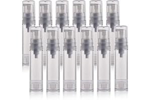 VASANA Airless-Reiseflaschen, nachfüllbar, Polystyrol-Kunststoff, Pumpbehälter für Kosmetikcreme, Lotion, Hautpflege, 12 Stück