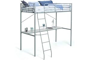 BEFARA-DK Befara Cama Alta con Escritorio Leo