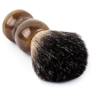 QSHAVE 100% Best Original Pure Badger Hair Shaving Brush. High Quality Resin Handle. Perfect for Wet Shave, Safety Razor… - Image 3