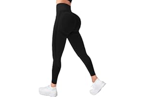 Neteson Leggings Deportivos Mujer Push Up Pantalones Cintura Alta Leggings Scrunch Butt Mallas Anticeluliticos Sin Costuras Opaco Pantalones Gym Yoga Fitness Jogging