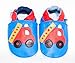Soft leather baby shoes fire engines