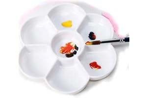 Chiloskit Tavolozza a 7 pozzetti, margherita, per acquerelli, colori ad acqua, olio o acrilico (17,8 cm)