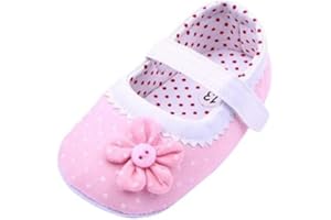 SHOBDW Girls Shoes, Newborn Infant Baby Girls Crib Soft Sole Anti-Slip Sneakers Cute Sweet Bowknot Shoes