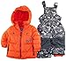Rugged Bear Baby-Boys Infant Winter 2 Piece Snowsuit in Camo with Ski Pant Set, Orange, 24 Months