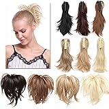 Locker Pferdeschwanz Extensions mit einer Schmetterlings-Klammer. Mit den Clips oder Gummiband können Sie mehr Frisur schaffen. Solange Sie Ihre Phantasie entwickeln, erhalten Sie neue Farbe und Frisur ohne einen kostspieligen Friseursalon.