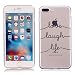 Produktbild iPhone 7 Plus 8 Plus Hülle, E-Unicorn Handyhülle Apple iPhone 7 Plus 8 Plus Hülle Transparent mit Muster Liebe das Leben lachen Silikon Durchsichtig Tasche Ultra Slim Dünn TPU Bumper Schutzhülle Stoßfest Hochwertigem Zubehör Set Etui Schale Back Case Cover Rückseite