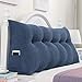 Produktbild QWERTYUI Bett Pp-Baumwolle gefüllt Dreieckiger keil, Wohnzimmer Sofa Plüsch Am krankenbett Tatami Herausnehmbaren Polstermöbel Rückenlehne-Kissen Kopfteil Bedside Kissen-C 90x50x22cm(35x20x9inch)