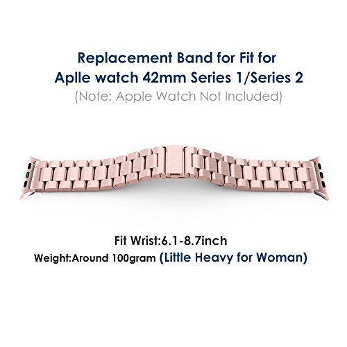 Simpeak Correa Apple Watch Series 3 Series 2 Series 1 Correa 42mm Correa de Acero Inoxidable Reemplazo de Banda de la Mu eca con Metal Corchete para Apple Watch Todos los Modelos 42mm Oro Rosa reviews Simpeak Correa Apple Watch Series 3 Series 2 Series 1 Correa 42mm Correa de Acero Inoxidable Reemplazo de Banda de la Mu eca con Metal Corchete para Apple Watch Todos los Modelos 42mm Oro Rosa