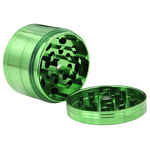 DCOU Neue Design Premium Krautmühle mit Pollenfänger-Siebgrinder CNC Aluminium Tabak Mahler Zerkleinerer Ø55mm 4-teilig - 3