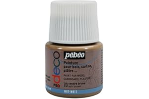 PEBEO Pébéo 204070 70 Ash Brown - Pintura acrílica (Mate, 45 ml), Color marrón Ceniza