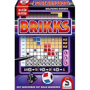 Schmidt Spiele 49346 Brikks – Juego de Dados de la Serie Klein & Fein, Multicolor