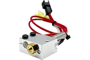 3D Impresora 24V 40W Versión mejorada PT100 Cabezal de extrusora de bloque de calentador de cobre chapado en volcán para Flsun SR QQS Extrusora Piezas de extremo caliente Cavabien