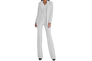 LEADER OF THE BEAUTY Completo da donna, 3 pezzi, completo da lavoro, pantaloni da ufficio, per lavoro, matrimonio, ballo di fine anno