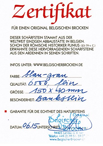 Schleifstein Original Blauer Belgischer Brocken 150×40 mm Messer-Schärfer - 2