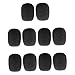 Produktbild perfk 10 Stück Mini Mikrofon Schaumstoff Windschutz Windscreen Headset - Schwarz