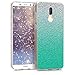 Price comparison product image kwmobile Case for Huawei Mate 10 Lite - TPU Silicone Crystal Clear Back Case Protective Cover IMD Design - Petrol/Silver/Transparent