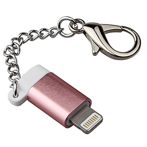 Micro USB zum Blitzadapter, xhorizon TM [4 Stück] Micro USB to 8 Pin Lightning Adapter Converter mit Schlüsselbund für iPhone 5 6 6s plus 7 7plus iPad iPod und andere Geräte des iOS - 2