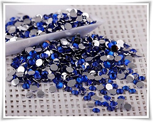 RayLineDo® Pack of 1000 x 5mm Flat Back Rhinestones Diamante Acrylic Gems Scatter Diamonds Wedding Party Table Confetti Crystals Decoration Dark Blue- High Quality