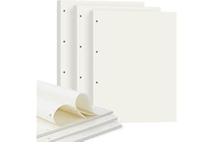 WWW A4 Refill Pad,3 Packs 100GSM Thick Refill Paper,135 Sheets [270 Pages] Refillable Paper 4-Hole Punched for 4-Ring Binder, Folder,Refillable Notebook and Planner,Blank Paper
