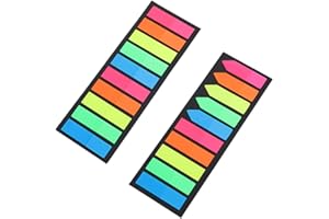 BCBF 2 Pezzi Segnapagina Etichette,Segna Pagine Adesivi,Segnapagina Adesivi Colorati, Indice Bandiere Freccia Linguette Scrivibile, Riposizionabile Segnapagina