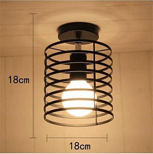 FANDBO@ Retro Iron Art E27 Led Ceiling Lamp Simple Modern Entrance Balcony Restaurant Clothing Shop Aisle Ceiling Light ( Color : F )