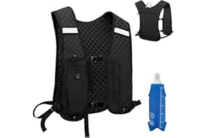 Alaoo Running Vest, Lightweight Hydration Backpack, Breathable Reflective Running Backpacks for Women & Men Outdoor Sports, Marathon, Trail Race, Cycling, Hiking