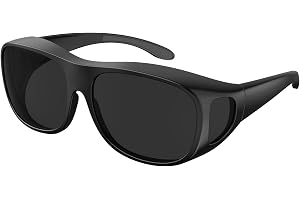 Bloomoak Super Dark Lens Polarized Fit Over Wraparound XL Stora solglasögon för migränkänsliga ögon