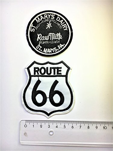 Patch Sticker 8 Stück Aufnäher Kleidung Patch AC/DC, Route 66, Zunge, Original, Stern, und Mehr - 3