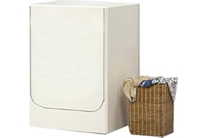 Odot Copri Lavatrice Esterni, Coprilavatrice da Esterno Impermeabile Antipolvere Anti Sunlight, Copertura per Lavatrice e Asciugatrice con Aperture Frontali (Beige Chiaro,L)